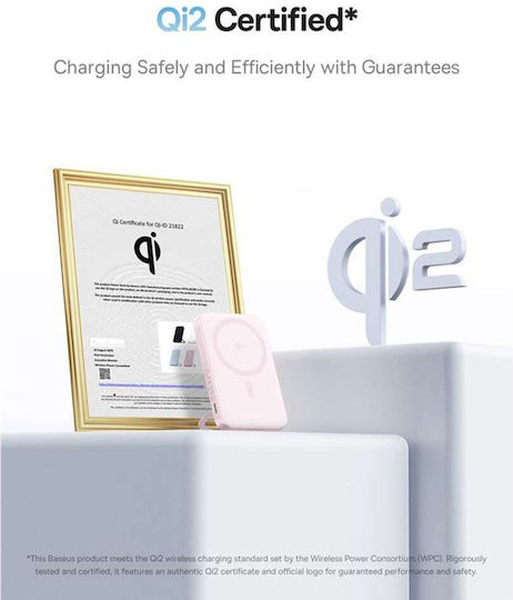 Baseus PicoGo MagSafe Power Bank 5000mAh 20W με Θύρα USB-C Ροζ - Image 4
