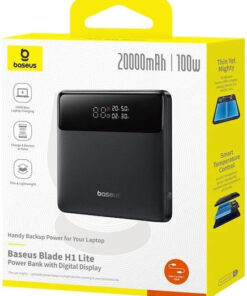 Alternative view of Baseus Blade H1 Lite Power Bank 20000mAh 100W με 2 Θύρες USB-A και 2 Θύρες USB-C Power Delivery / Quick Charge 3.0 / Quick Charge 4.0 Μαύρο