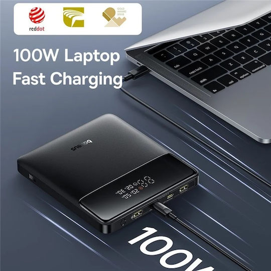 Baseus Blade H1 Lite Power Bank 20000mAh 100W με 2 Θύρες USB-A και 2 Θύρες USB-C Power Delivery / Quick Charge 3.0 / Quick Charge 4.0 Μαύρο - Image 3