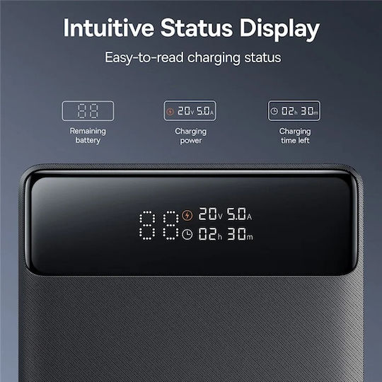 Baseus Blade H1 Lite Power Bank 20000mAh 100W με 2 Θύρες USB-A και 2 Θύρες USB-C Power Delivery / Quick Charge 3.0 / Quick Charge 4.0 Μαύρο - Image 8