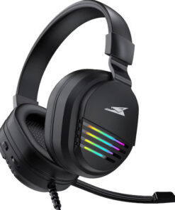 Barracuda Pearl Black Over Ear Gaming Headset με σύνδεση 2x3.5mm / USB