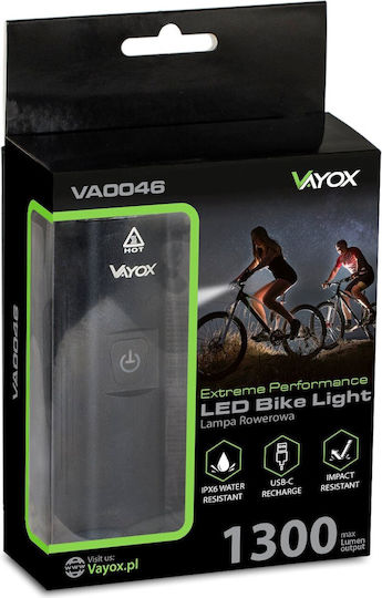 Vayox BX11040 Επαναφορτιζόμενο Εμπρόσθιο Φως Ποδηλάτου - Image 3