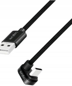 Alternative view of LogiLink Braided / Regular USB 2.0 Cable USB-C male - USB-A Μαύρο 3m CU0195