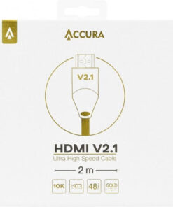 Alternative view of Accura HDMI 2.1 Cable HDMI male - HDMI male 2m Μαύρο