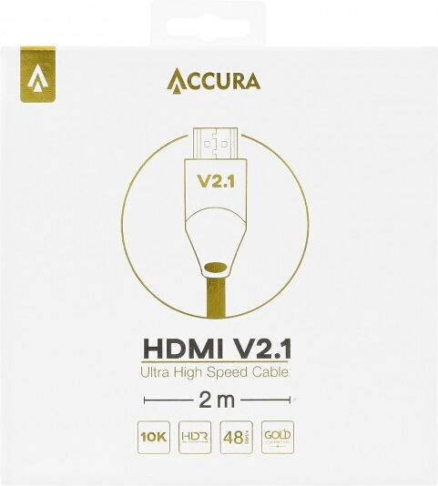 Accura HDMI 2.1 Cable HDMI male - HDMI male 2m Μαύρο - Image 2