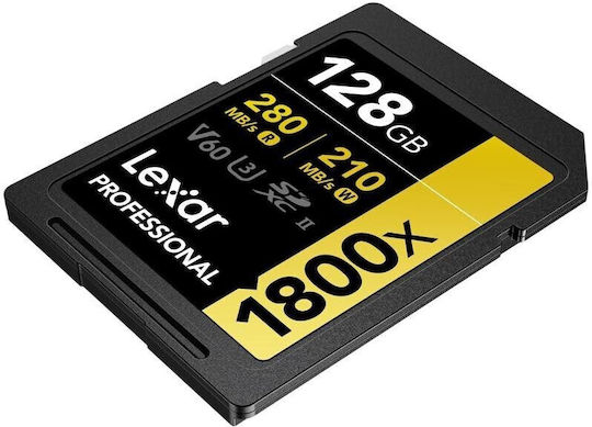 Lexar Professional 1800x SDXC 128GB Class 10 U3 V60 UHS-II με αντάπτορα - Image 3