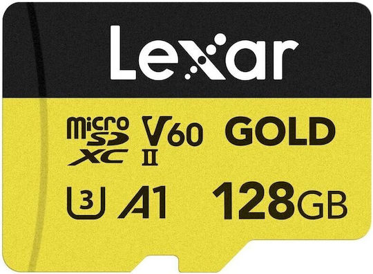 Lexar Professional microSDXC 128GB Class 10 U3 V60 A1 UHS-II