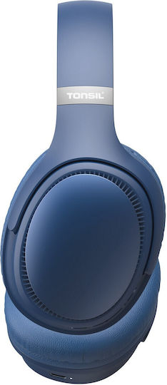 Tonsil Ασύρματα Bluetooth Over Ear Ακουστικά με Ραδιόφωνο με 55 ώρες Λειτουργίας Blue - Image 4