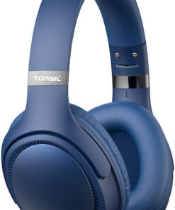Tonsil Ασύρματα Bluetooth Over Ear Ακουστικά με Ραδιόφωνο με 55 ώρες Λειτουργίας Blue