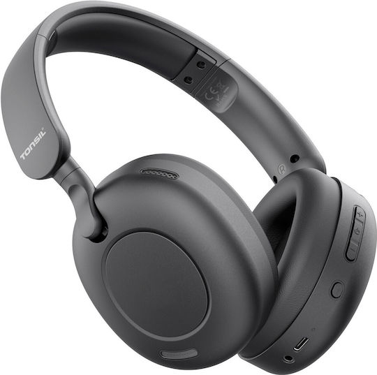 Tonsil Ασύρματα Bluetooth Over Ear Ακουστικά Μαύρα - Image 3