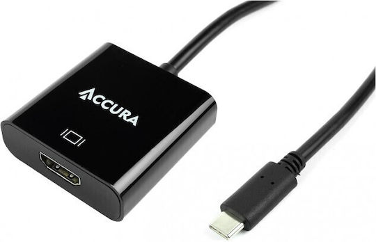 Accura Μετατροπέας USB-C male σε HDMI male 1τμχ - Image 2