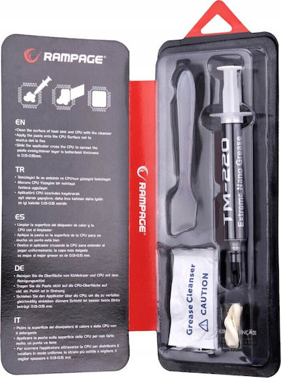 Θερμαγώγιμη Πάστα Rampage Tm-220 – 2g Αγωγιμότητα 11w/m.k + Σπάτουλα Ipa - Image 2