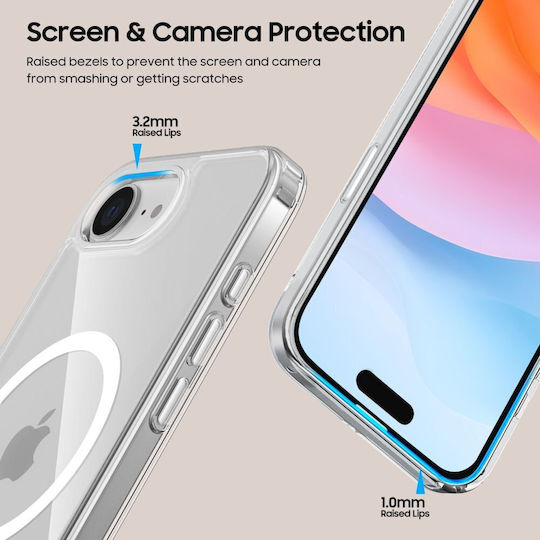 Tech-Protect Flexair Hybrid Back Cover Δερματίνης / Σιλικόνης Διάφανο (iPhone 17e / 16e) - Image 5