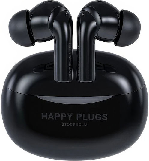 Happy Plugs Joy Pro In-ear Bluetooth Handsfree Ακουστικά με Θήκη Φόρτισης Μαύρα - Image 3