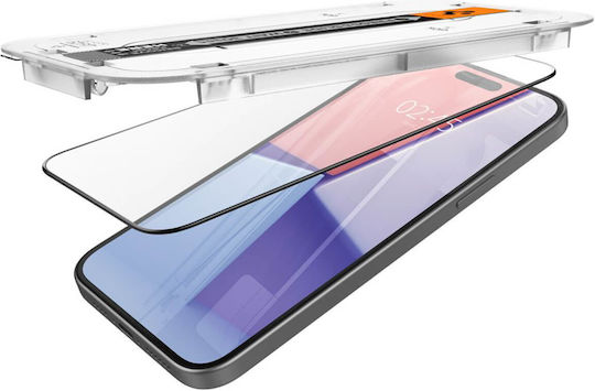 Spigen Glas.Tr 0.3mm Full Face Tempered Glass Μαύρο (iPhone 15) AGL06908 - Image 4