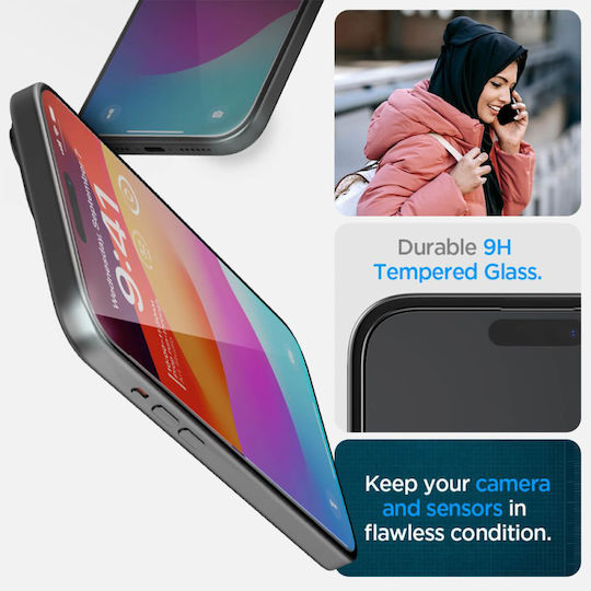 Spigen Glas.Tr 0.3mm Full Face Tempered Glass Μαύρο (iPhone 15) AGL06908 - Image 9