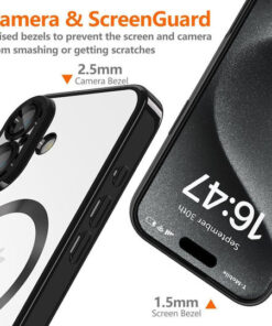 Alternative view of Tech-Protect Magflex Back Cover Σιλικόνης Διάφανο / Μαύρο (iPhone 17e / 16e)