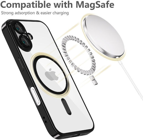 Tech-Protect Magflex Back Cover Σιλικόνης Διάφανο / Μαύρο (iPhone 17e / 16e) - Image 4
