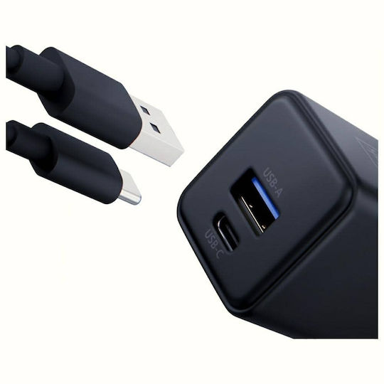 3MK Φορτιστής Χωρίς Καλώδιο GaN με Θύρα USB-A και Θύρα USB-C 20W Power Delivery / Quick Charge 4+ Μαύρος (Hyper) - Image 9