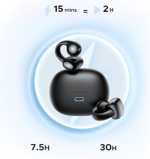 Ugreen HiTune S3 Open Ear Bluetooth Handsfree Ακουστικά με Αντοχή στον Ιδρώτα και Θήκη Φόρτισης Μαύρα - Image 6
