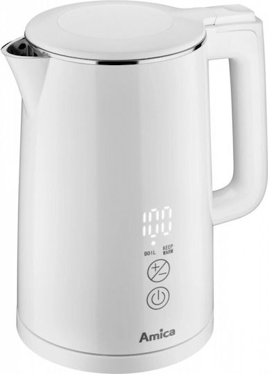 Amica Βραστήρας 1.5lt 2200W Λευκός KF6011