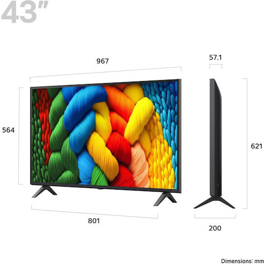 LG Smart Τηλεόραση 43" 4K UHD LED NanoCell 43NANO80A3B HDR (2025) - Image 2