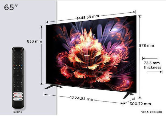 TCL Smart Τηλεόραση 65" 4K UHD LED V6C HDR (2025) 65V6C - Image 2