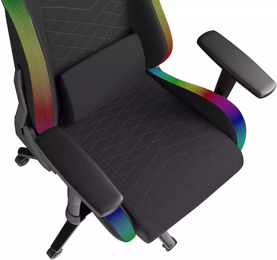 Genesis Trit 660 Υφασμάτινη Καρέκλα Gaming με Ρυθμιζόμενα Μπράτσα και RGB Φωτισμό Μαύρη - Image 5