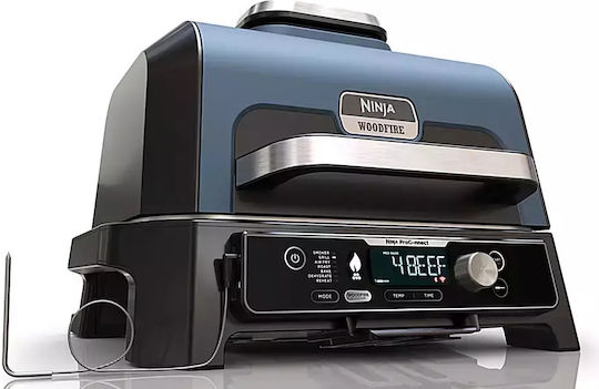 Ninja Woodfire Pro Connect XL Επιτραπέζια Ηλεκτρική Ψησταριά Αυλακωτής Πλάκας 1700W με Καπάκι και Ρυθμιζόμενο Θερμοστάτη OG901EU - Image 7