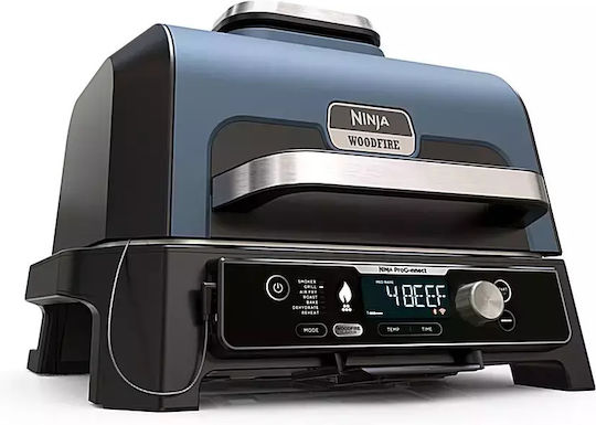 Ninja Woodfire Pro Connect XL Επιτραπέζια Ηλεκτρική Ψησταριά Αυλακωτής Πλάκας 1700W με Καπάκι και Ρυθμιζόμενο Θερμοστάτη OG901EU - Image 5