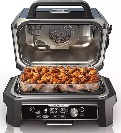 Ninja Woodfire Pro Connect XL Επιτραπέζια Ηλεκτρική Ψησταριά Αυλακωτής Πλάκας 1700W με Καπάκι και Ρυθμιζόμενο Θερμοστάτη OG901EU - Image 12