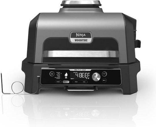 Ninja Woodfire Pro Connect XL Επιτραπέζια Ηλεκτρική Ψησταριά Αυλακωτής Πλάκας 1700W με Καπάκι και Ρυθμιζόμενο Θερμοστάτη OG901EU - Image 4