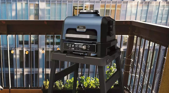 Ninja Woodfire Pro Connect XL Επιτραπέζια Ηλεκτρική Ψησταριά Αυλακωτής Πλάκας 1700W με Καπάκι και Ρυθμιζόμενο Θερμοστάτη OG901EU - Image 6