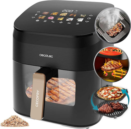 Cecotec Cecofry&grill Smokin' 6500 Air Fryer με Διπλό Αποσπώμενο Κάδο 6.5lt Μαύρο