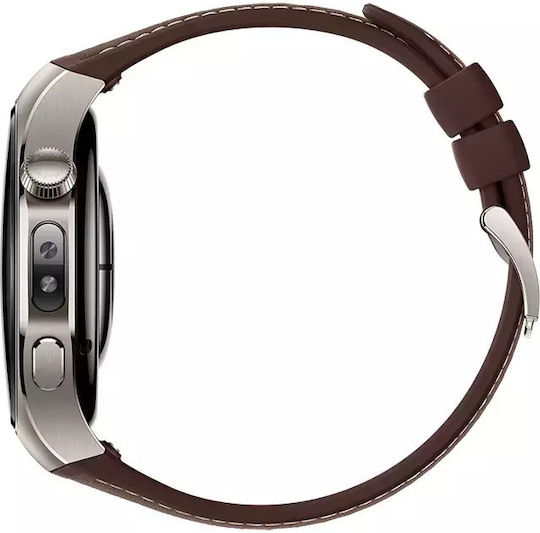Huawei Watch 5 Titanium 46mm Αδιάβροχο με eSIM και Παλμογράφο (Καφέ) - Image 4