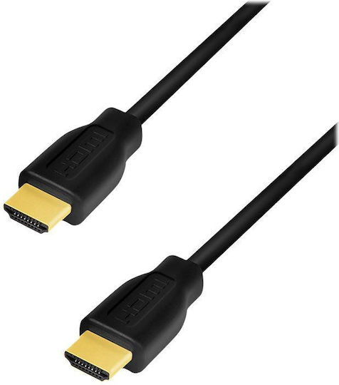 LogiLink Flat Cable HDMI male - HDMI male 1m Μαύρο CH0100 - Image 2