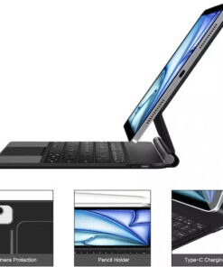 Alternative view of Tech-Protect Smartcase Flip Cover με Πληκτρολόγιο Μαύρη (iPad Air 10.9” 4/5 (2020-2022), iPad 11” 6/7 (2024-2025))