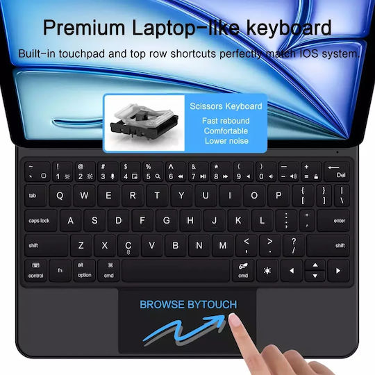 Tech-Protect Smartcase Flip Cover με Πληκτρολόγιο Μαύρη (iPad Air 10.9” 4/5 (2020-2022), iPad 11” 6/7 (2024-2025)) - Image 11