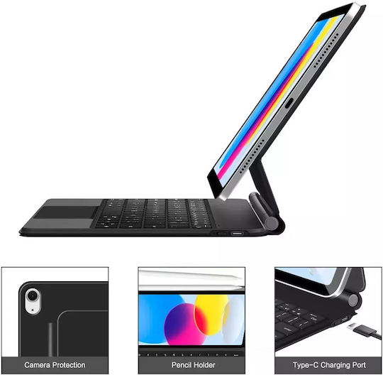 Tech-Protect Smartcase Flip Cover με Πληκτρολόγιο Μαύρη (iPad 10.9” 10/2022, iPad 11” 11/2025) - Image 5