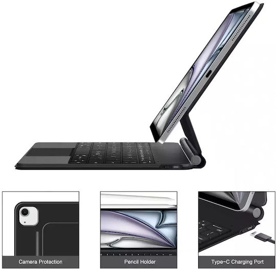 Tech-Protect Smartcase Flip Cover με Πληκτρολόγιο Μαύρη (iPad Pro 12.9” 4/5/6, iPad Air 13” 1/2) - Image 2