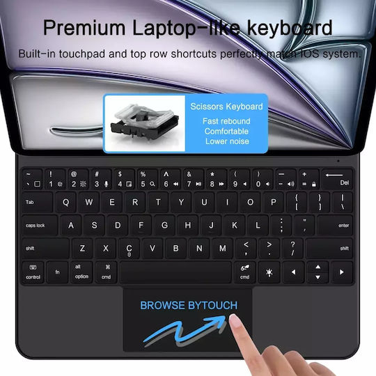 Tech-Protect Smartcase Flip Cover με Πληκτρολόγιο Μαύρη (iPad Pro 12.9” 4/5/6, iPad Air 13” 1/2) - Image 11