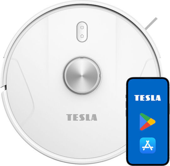 Tesla Robostar Iq700 Σκούπα Ρομπότ για Σκούπισμα & Σφουγγάρισμα με Χαρτογράφηση και Wi-Fi Λευκή - Image 11