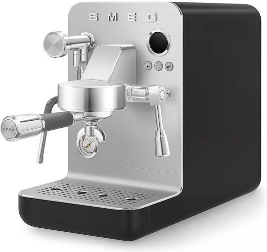 Smeg Μηχανή Espresso 1650W Πίεσης 15bar Μαύρη EMC02BLMEU