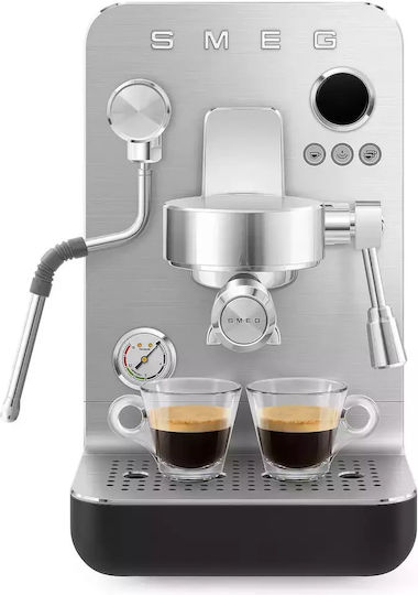 Smeg Μηχανή Espresso 1650W Πίεσης 15bar Μαύρη EMC02BLMEU - Image 2