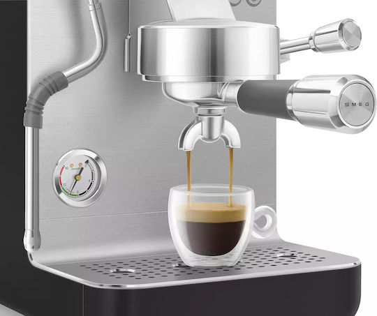 Smeg Μηχανή Espresso 1650W Πίεσης 15bar Μαύρη EMC02BLMEU - Image 10