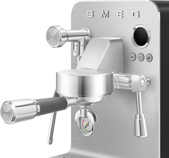 Smeg Μηχανή Espresso 1650W Πίεσης 15bar Μαύρη EMC02BLMEU - Image 9