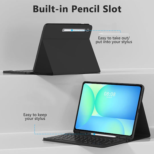 Tech-Protect SC PEN Flip Cover με Πληκτρολόγιο στα Αγγλικά US Μαύρη (Galaxy Tab S10 FE+ Plus X620/X626B) - Image 7