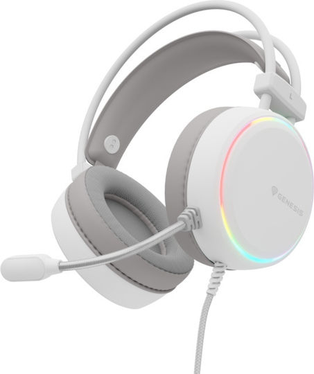 Genesis Neon 613 G2 Over Ear Gaming Headset με σύνδεση 3.5mm / USB Λευκό - Image 4