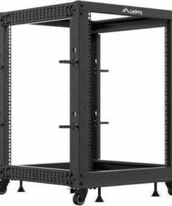 Lanberg Επιτοίχια Καμπίνα Rack 15U Μαύρο