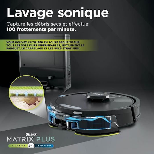 Shark Matrix Plus Σκούπα Ρομπότ για Σκούπισμα & Σφουγγάρισμα με Wi-Fi Μαύρη - Image 5